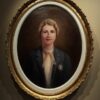Boston portrait artist Sonia Hale painted portrait of Pearle Crawford, a formal portrait painting
