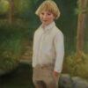 Oil portrait of blond boy by Sonia Hale