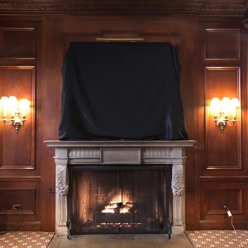 Unveiling at the Harvard Club of Boston, portrait commission