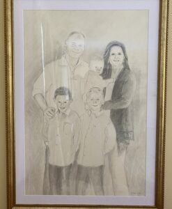 Best portrait artist, best sketch artist, drawing of family, Boston portrait artist