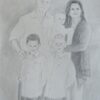 sketch drawing of family, best sketch artist, Boston portrait artist, Boston sketch of family